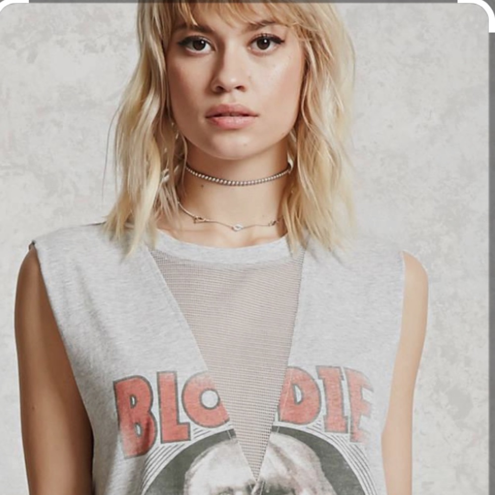 NWT!  Blondie Mesh-panel Muscle Tee TUNIC